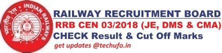 Rrb Je Result Railway Cen Cbt Merit List Cutoff Marks