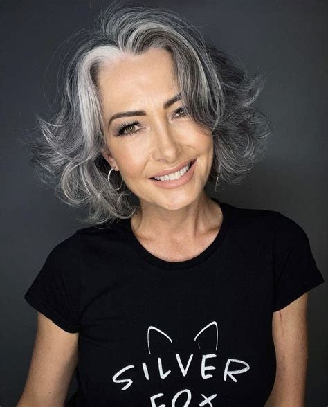 Pin By Deborah Tillman On Hair Styles Gray Hair Highlights Beautiful Gray Hair Curly Hair Styles