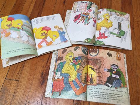 Big Bird Libros Set De 3 Sesame Street Golden Books Libro Etsy