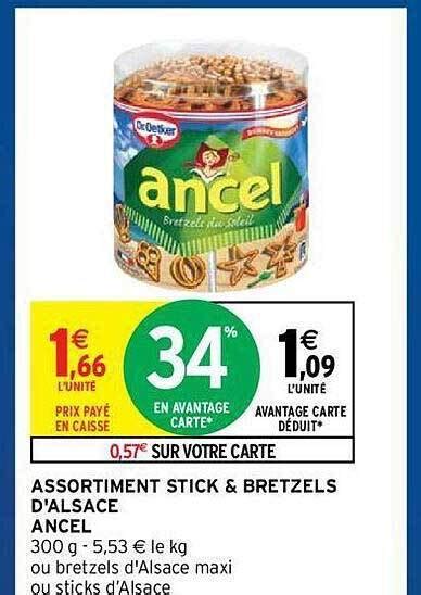 Promo Assortiment Stick Bretzels D Alsace Ancel Chez Intermarch Hyper