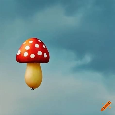 Colorful Mushroom Shaped Balloon In The Sky On Craiyon