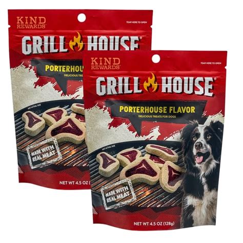 Grill House Porterhouse Flavor Dog Treats Made With Real Meat Good