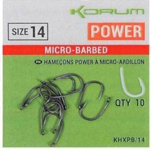 Korum Xpert Power Micro Barbed Single Eyed Hook Black Pris