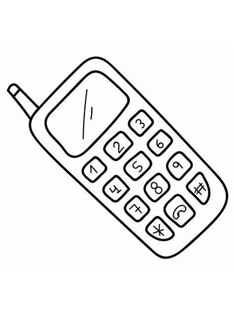 Cell Phone Coloring Page Coloring Home