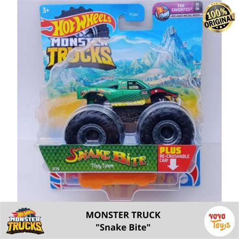 Jual Hot Wheels Monster Truck Snake Bite Hotwheels Di Seller Vovo Toys Vovo Toys Blibli