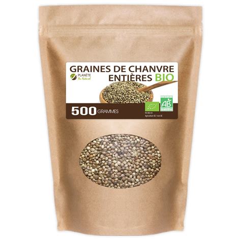 Graines de Chanvre Entières Bio 500g Renaissance Bio Nature et