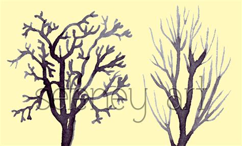 Tree Silhouette, Winter Tree Silhouette, Tree Clip Art, Silhouettes ...