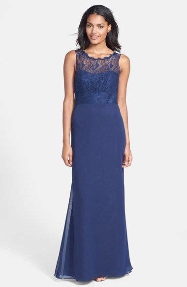 Jim Hjelm Occasions Illusion Lace Bodice Chiffon Dress Lace