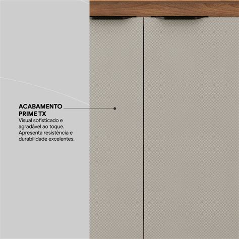 Balcão Portas cm Firenze Amendola Touch Nude Prime Tx Demóbile Combo Stock