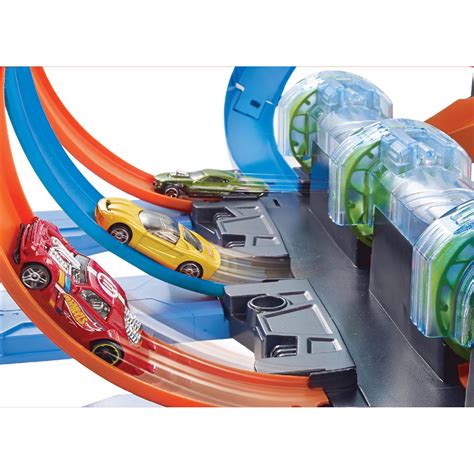 Hot Wheels Corkscrew Crash Track Set Blue Wilko