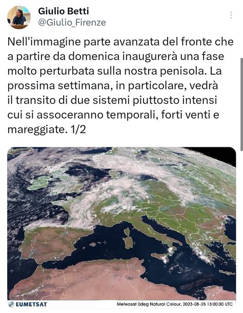 Meteo Italia Ecco Dove E Quando Il Maltempo Di Fine Agosto Colpir