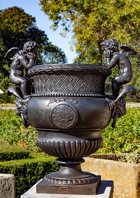 Th Century French Cast Iron Urn Piet Jonker