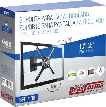 Suporte Para TV LCD De 10 A 55 Modelo Articulado SBRP130 PRETO