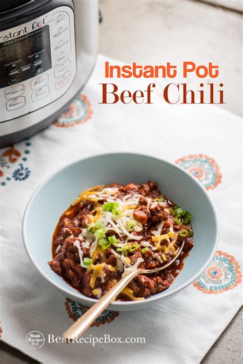 Best and Easy Instant Pot Beef Chili Recipe with Ground Beef