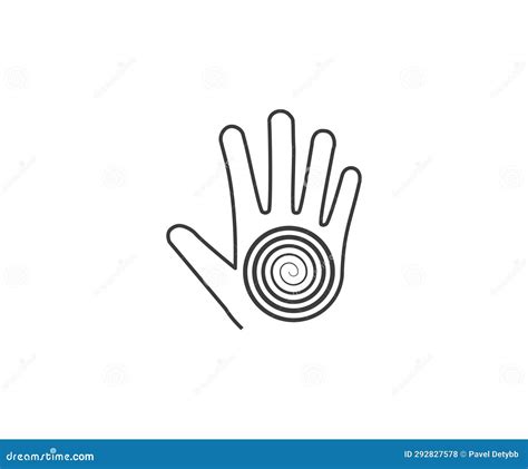 Hypnosis Hand Spiral Icon Vector Illustration Stock Illustration Illustration Of Clip