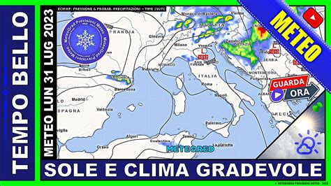 Meteo Bel Tempo Con Clima Gradevole Isolati Temporali Sui Rilievi