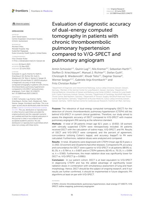 Pdf Evaluation Of Diagnostic Accuracy Of Dual Energy Computed