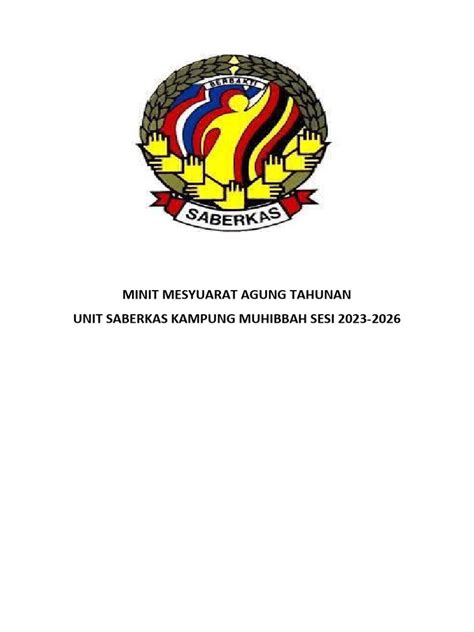 Cover Minit Mesyuarat Agung Tahunan Pdf