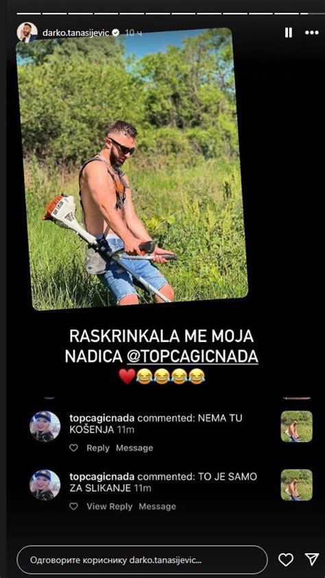 Nada Topčagić rešila Darka Tanasijevića na Instagramu Voditelj