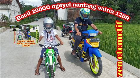 MESIN RUMPUT 200CC VS SATRIA LUMBA 120CC APAKAH YANG TERJADI YouTube