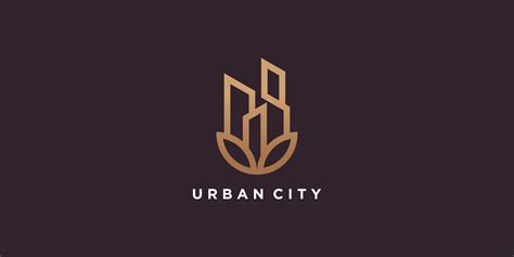 Urban logo with creative green concept 10840525 Vector Art at Vecteezy