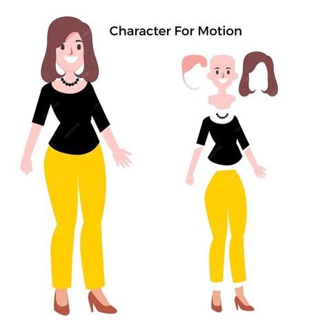 premium vector female cartoon character  motion design
