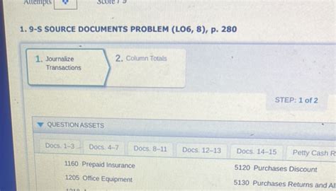 1 9 S SOURCE DOCUMENTS PROBLEM LO6 8 P 280 StudyX