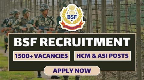 Bsf Head Constable Recruitment 2024 Apply For Bsf Hcmasi Steno