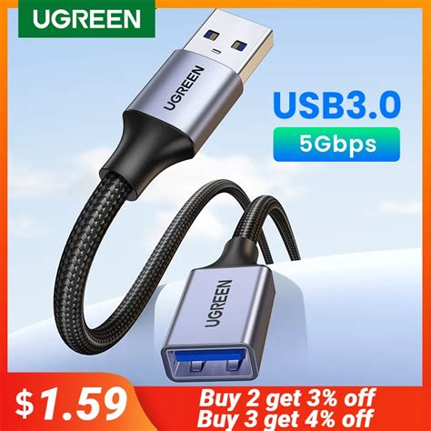 Ugreen Usb 3 0 Cabo Usb Cabo De Extensão Macho Para Fêmea Cabo De Dados