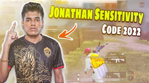 Jonathan Sensitivity Settings Code 2022 Pubg Mobile Bgmi Youtube