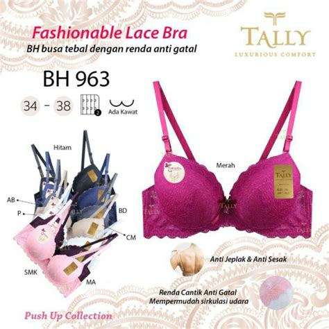 Jual Bra Tally 963 Push Up Collection Bh Busa Tebal Pakai Kawat Kait 2