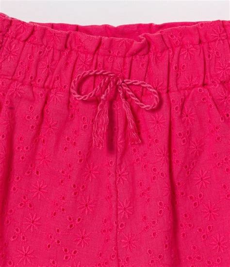 Short Infantil C S El Stico E Detalhes Em Laise Tam A Anos Rosa