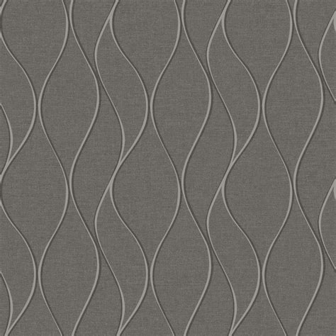 Grey Wave Ogee Peel And Stick Wallpaper