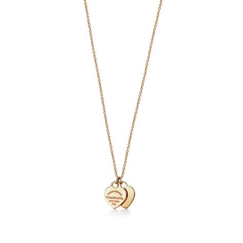 Tiffany Return To Tiffany Double Heart Tag Pendant In Yellow Gold