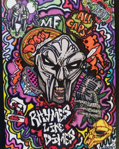 MF DOOM Tribute Art Piece The Art Of Kenny Ken Drawings