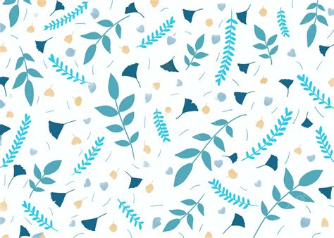 Tropical Leaves Blue Pastel Summer Foliage Tile Seamless Print Pattern