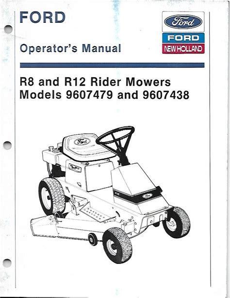 Ford R8 R12 Rider Mowers Operator S Manual For Sale Online EBay