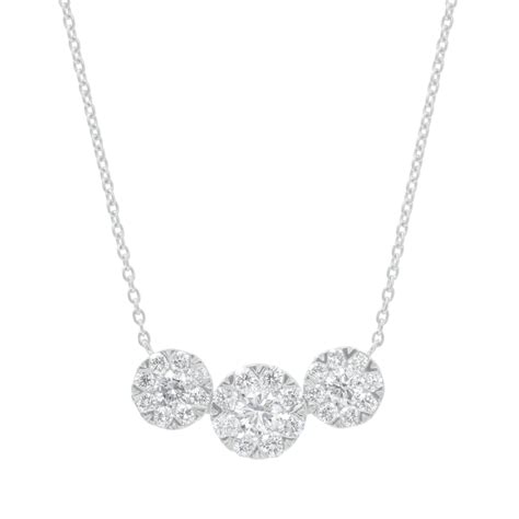 14K WHITE GOLD DIAMOND NECKLACE