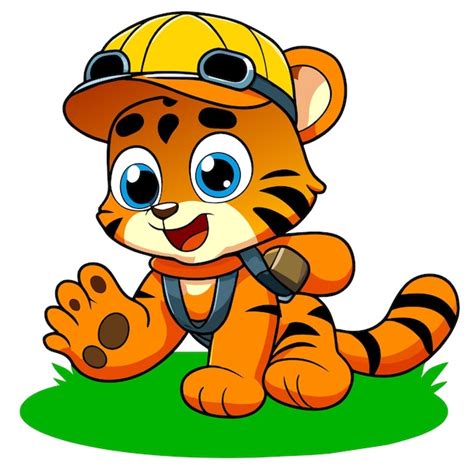 Premium Vector Playful Tiger Cub Cartoon In Dynamic Poses