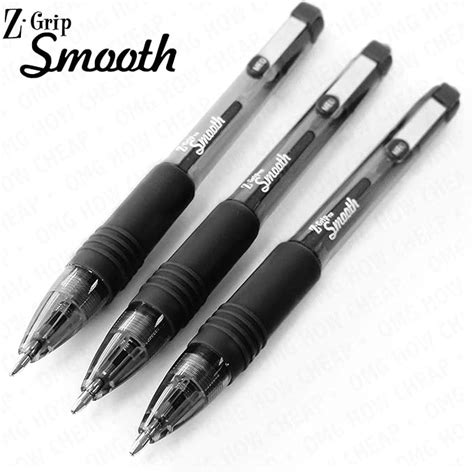 Zebra Z Grip Smooth Retractable Ballpoint Pen 3 Pack Black