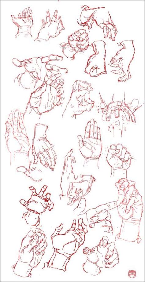 Hand Poses Drawing