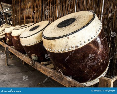 Thai Ancient Drums Musical Instrument Stock Image - Image of celebration, music: 43753797