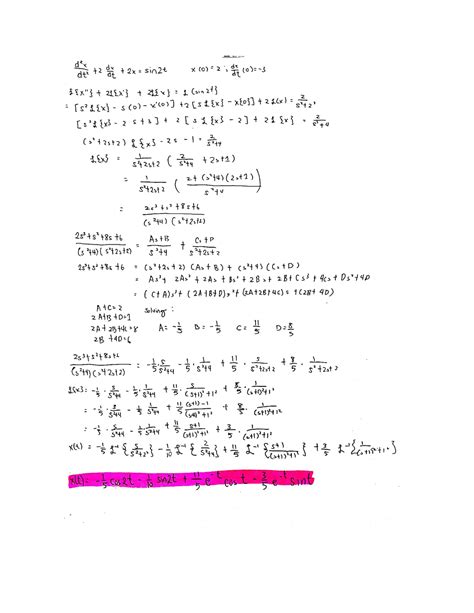 Initial Value Problem Using Laplace Transform Activity Differential