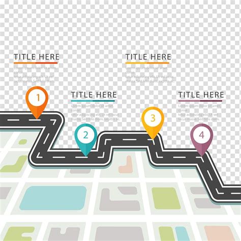 Road Illustration Technology Roadmap Road Map Color Road Location