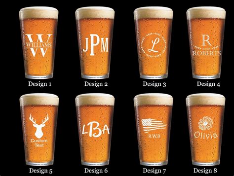 Custom Pint Glass Personalized Beer Glass Etsy