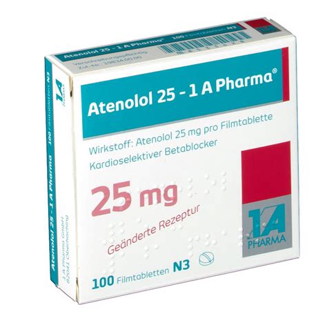 Atenolol 25 1a Pharma Filmtabletten Shop