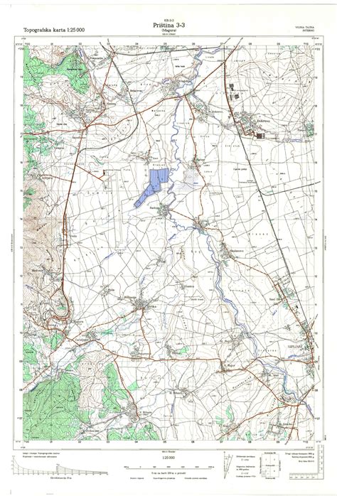 Topografske Karte Kosovo Jna Pristina