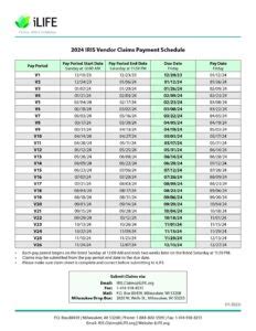 Iris Vendor Payment Schedule Ilife Financial Management Services