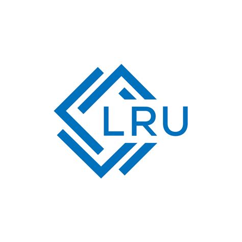 LRU letter design.LRU letter logo design on white background. LRU ...