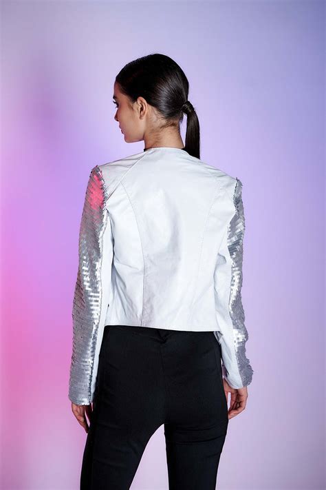 CAMPERA CUERO CRISTAL BLANCO La Cofradía Otoño Invierno 2023